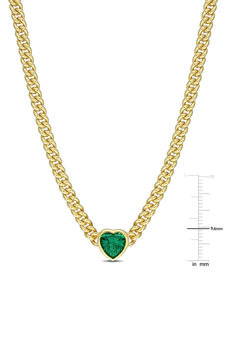 DELMAR Heart-Cut Cubic Zirconia Necklace, Alternate, color,