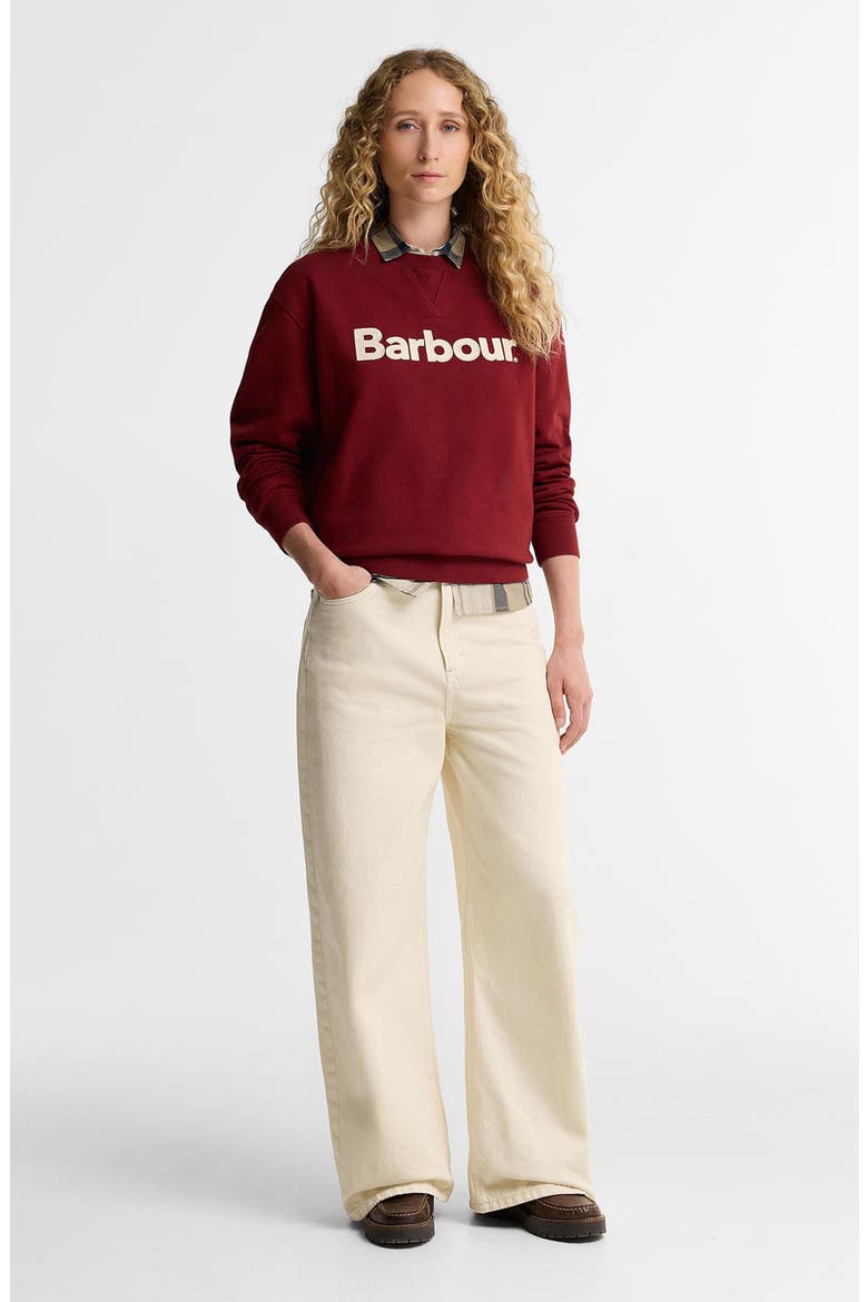 Hartland Graphic Sweatshirt, Alternate, color, CRANBERRY RED