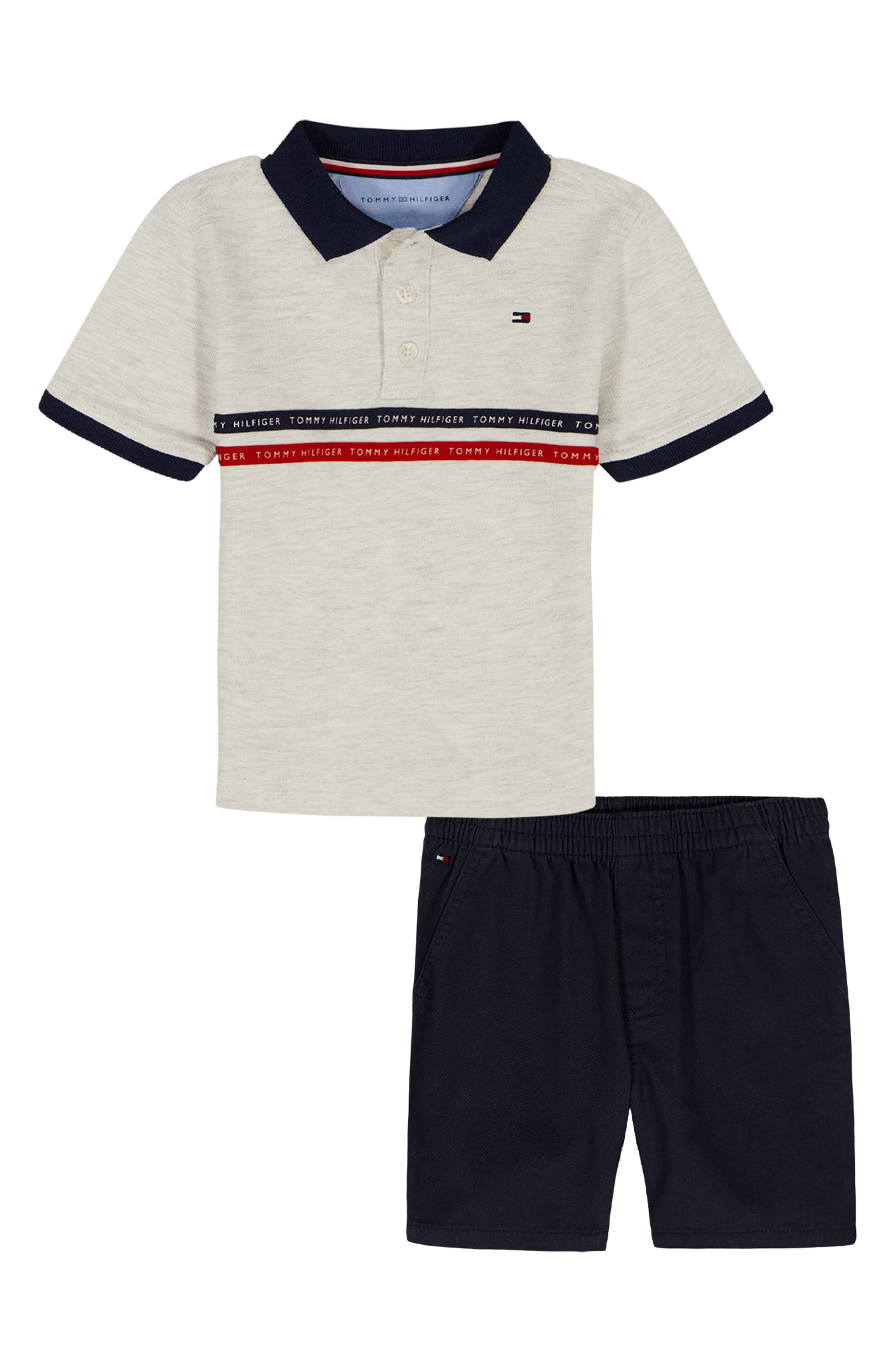 Tommy Hilfiger Stripe Polo & Chino Shorts Set