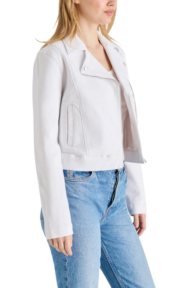 Steve Madden Denim Moto Jacket, Alternate, color, 