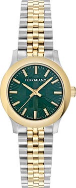 FERRAGAMO Duo Two-Tone Bracelet Watch, 28mm