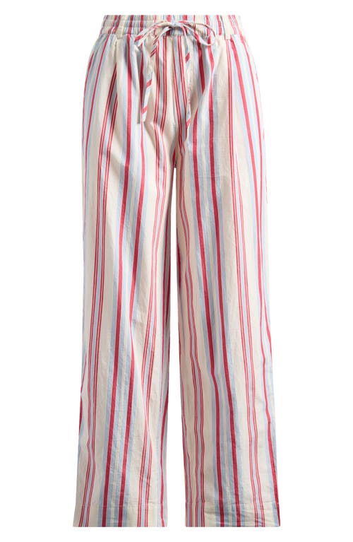 DAMSON MADDER DAMSON MADDER GEORGE STRIPE ORGANIC COTTON DRAWSTRING PANTS 