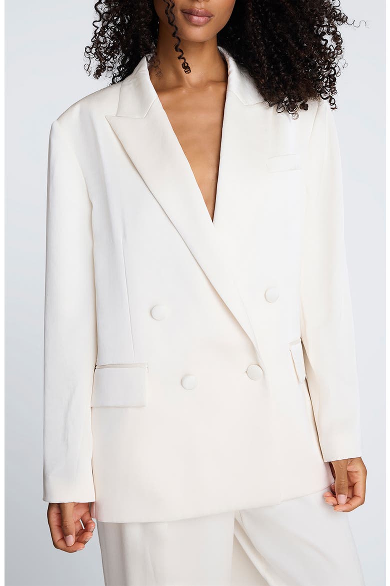 Double Breasted Boyfriend Blazer, Main, color, OYSTER
