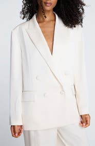 Kenneth Cole Double Breasted Boyfriend Blazer