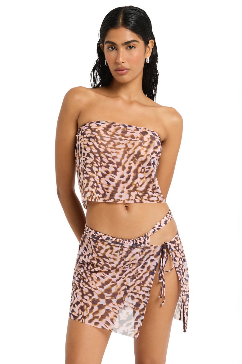 Maeve Mesh Cover-Up Miniskirt, Alternate, color, PAPILLON