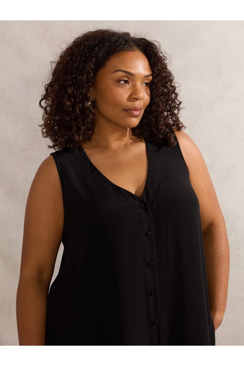 Split Front Tunic, Alternate, color, Black