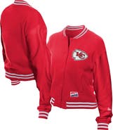 New Era Women's New Era  Red Kansas City Chiefs Throwback Fleece Full-Snap Jacket