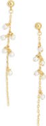 NORDSTROM RACK Faux Pearl Linear Drop Earrings