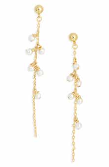NORDSTROM RACK Faux Pearl Linear Drop Earrings