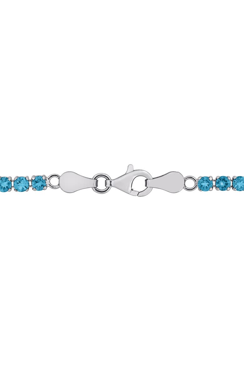 Blue Topaz Tennis Bracelet in Sterling Silver, Alternate, color, London-Blue Topaz