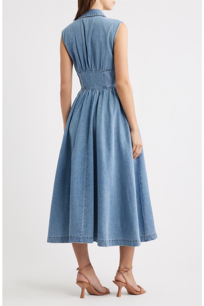 Denim MIdi Dress, Alternate, color, DENIM