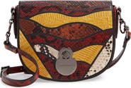 Longchamp Small Cavalcade Snakeskin Embossed Leather Crossbody Bag