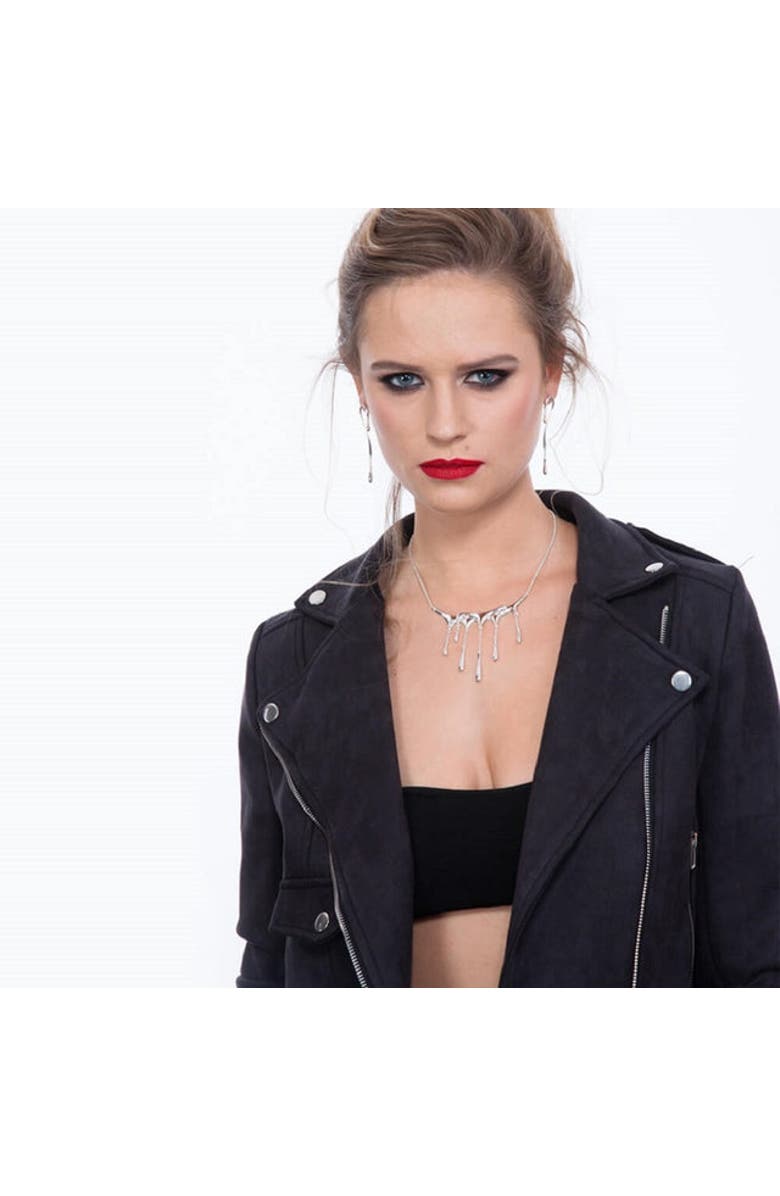 Lucy Quartermaine Melting Drop Necklace, Alternate, color, Sterling Silver