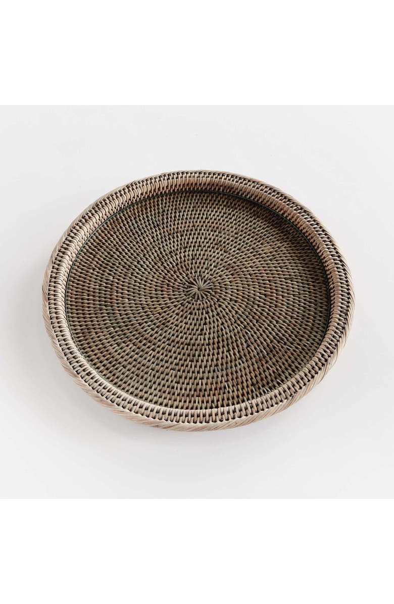 Napa Home & Garden Burma Rattan Serving Platter, Alternate, color, Grey