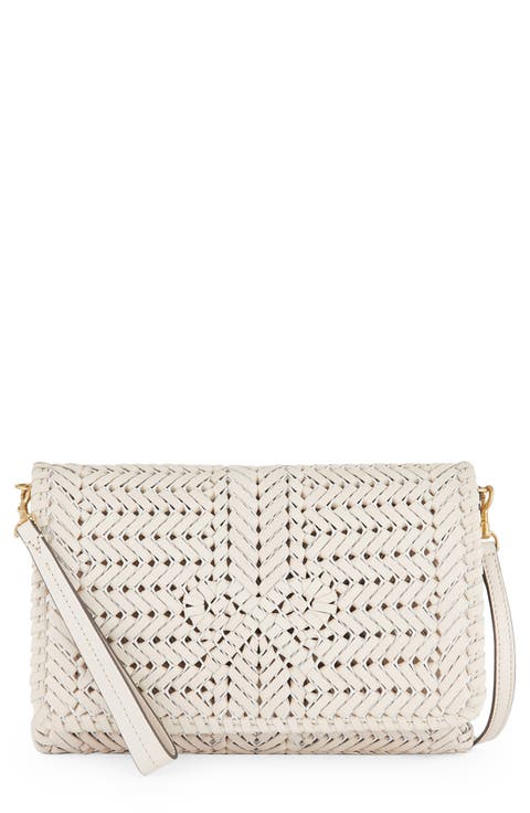 The Neeson Woven Leather Crossbody Bag