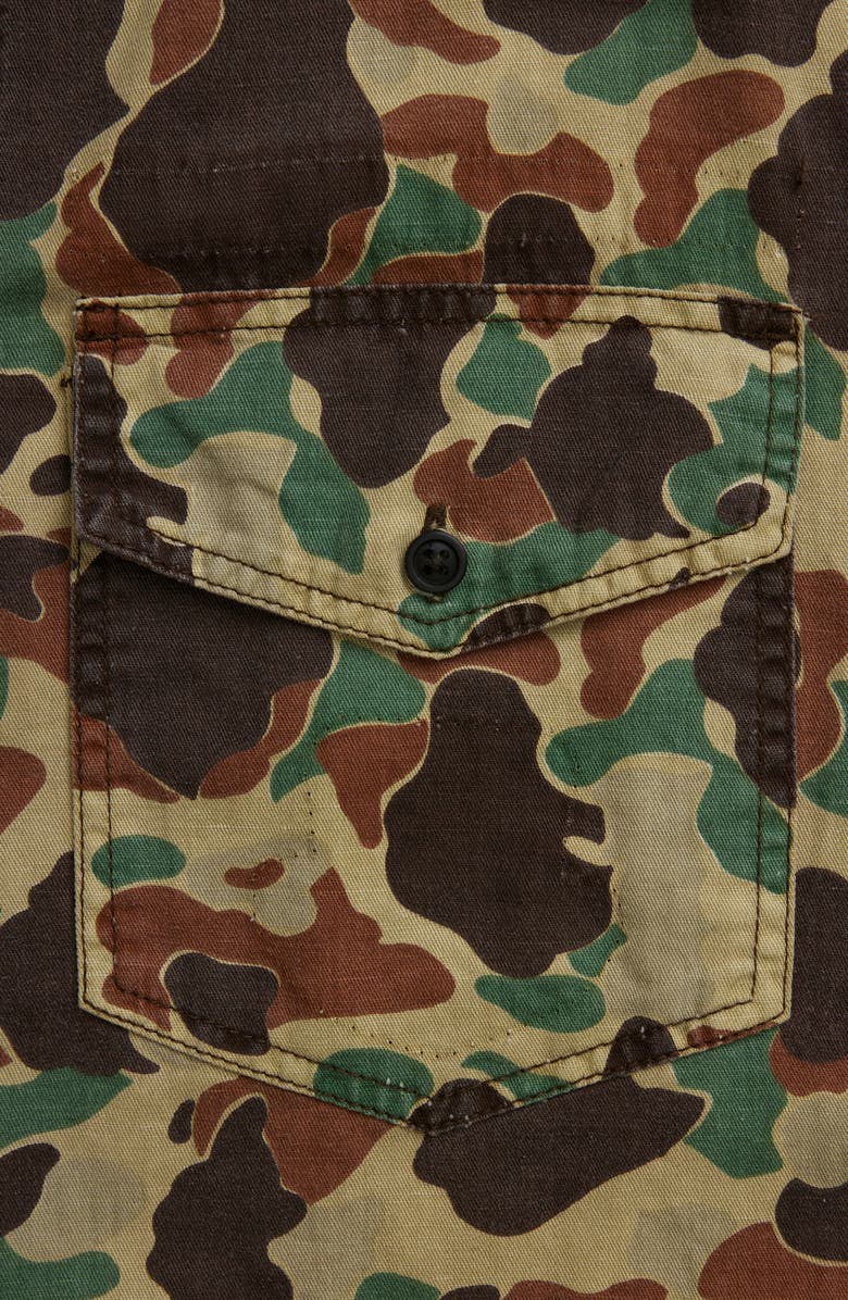 Alpha Industries Short Sleeve Linen & Cotton Utility Shirt, Alternate, color, 