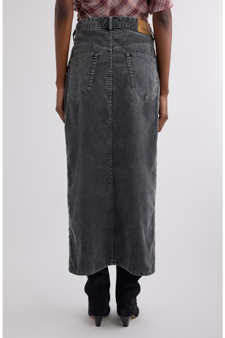 Odalie Stretch Cotton Corduroy Skirt, Alternate, color, VINTAGE BLACK