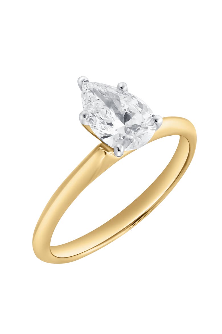 Jana 14K Yellow Gold Pear Lab Grown Diamond Solitaire Engagement Ring - 1 Ct, Alternate, color, 14K Yellow Gold