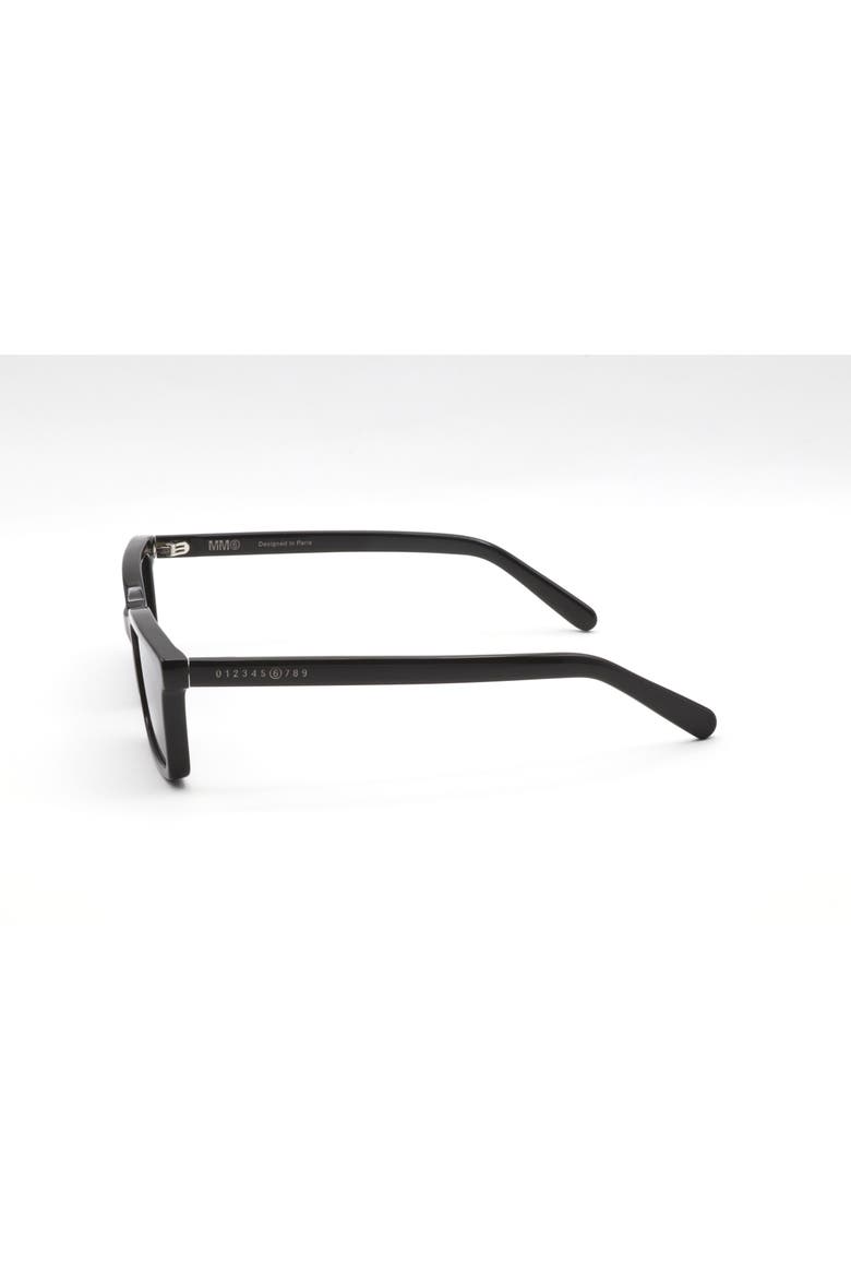 54mm Rectangular Sunglasses, Alternate, color, NOIR