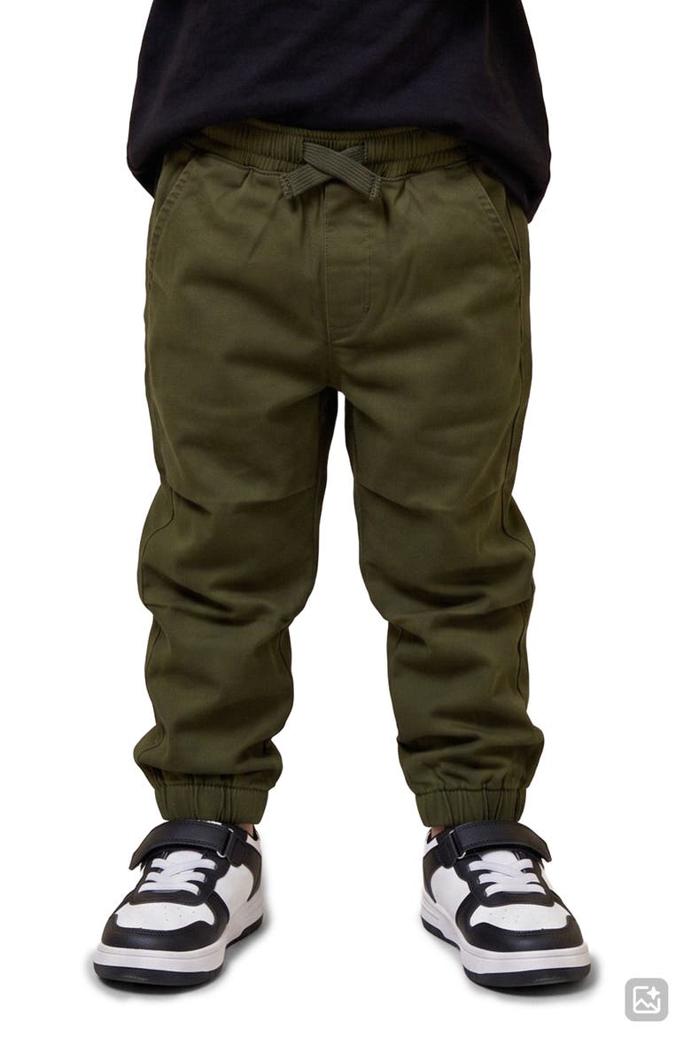 Kids' Legend Stretch Cotton Twill Joggers, Alternate, color, OLIVE