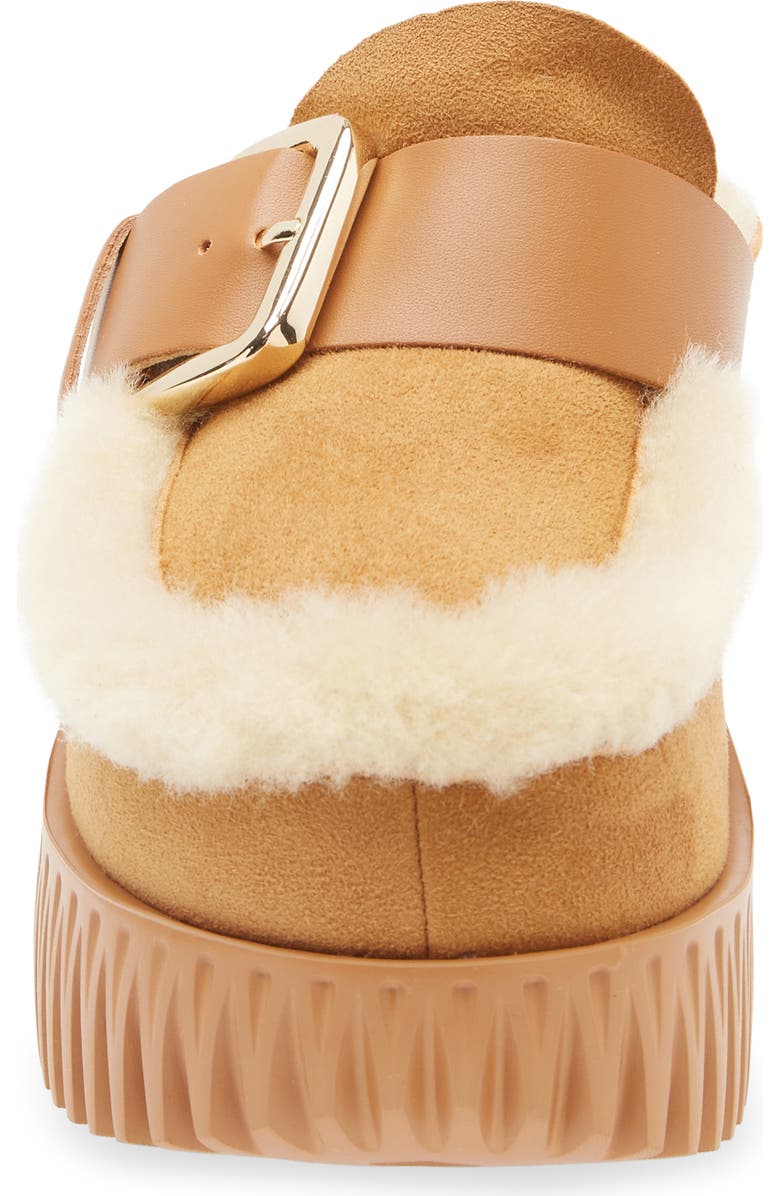 4CCCCEES Plia Amber Genuine Shearling Platform Clog, Alternate, color, Camel