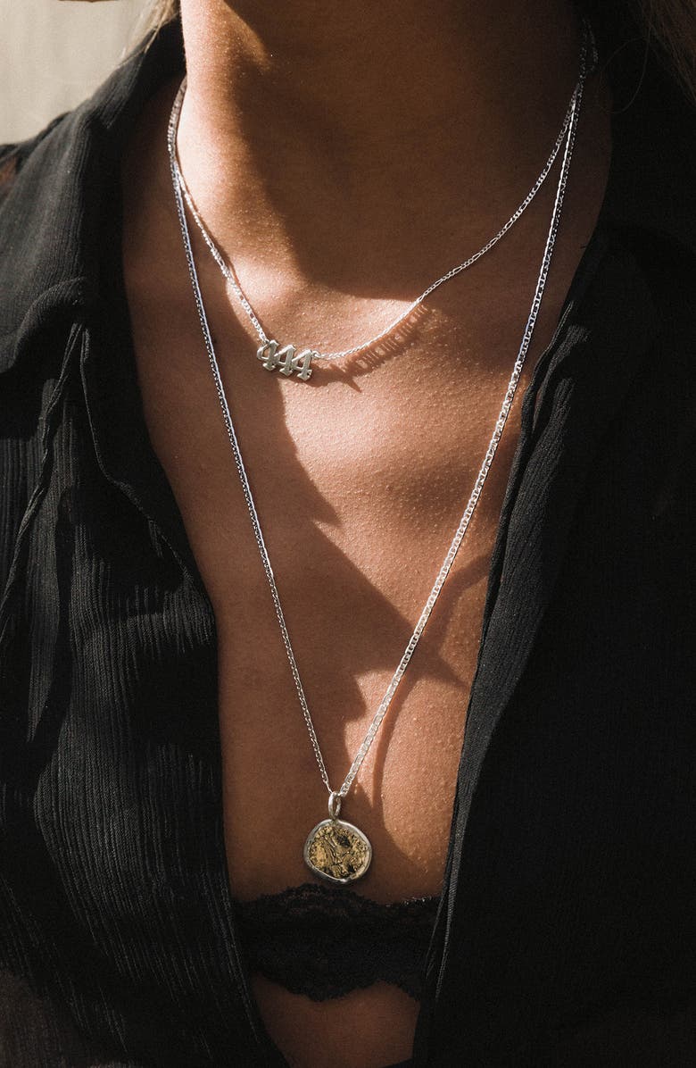 Child of Wild Caeser Coin Pendant Necklace, Alternate, color, Silver