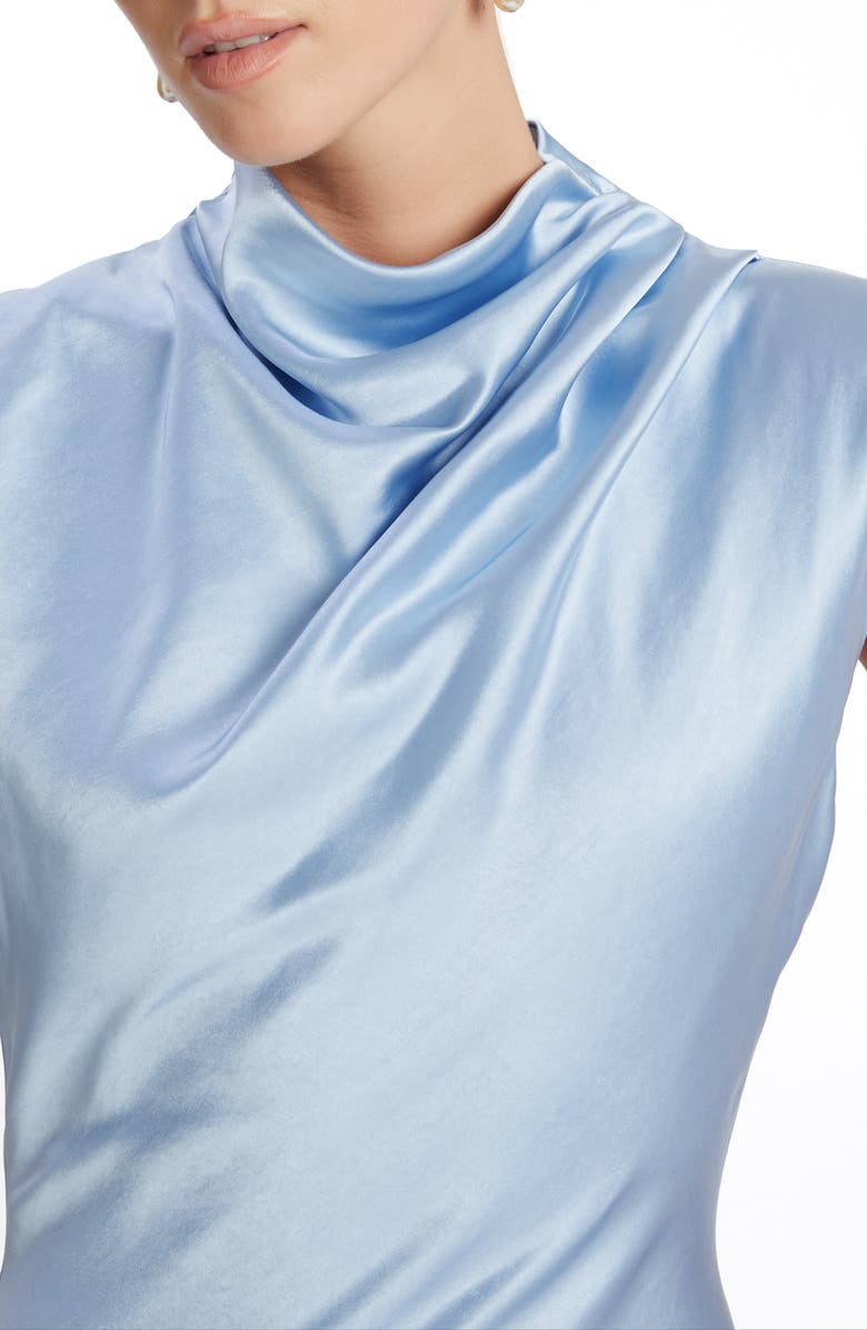 Bardot Auria Draped Satin Maxi Dress, Alternate, color,