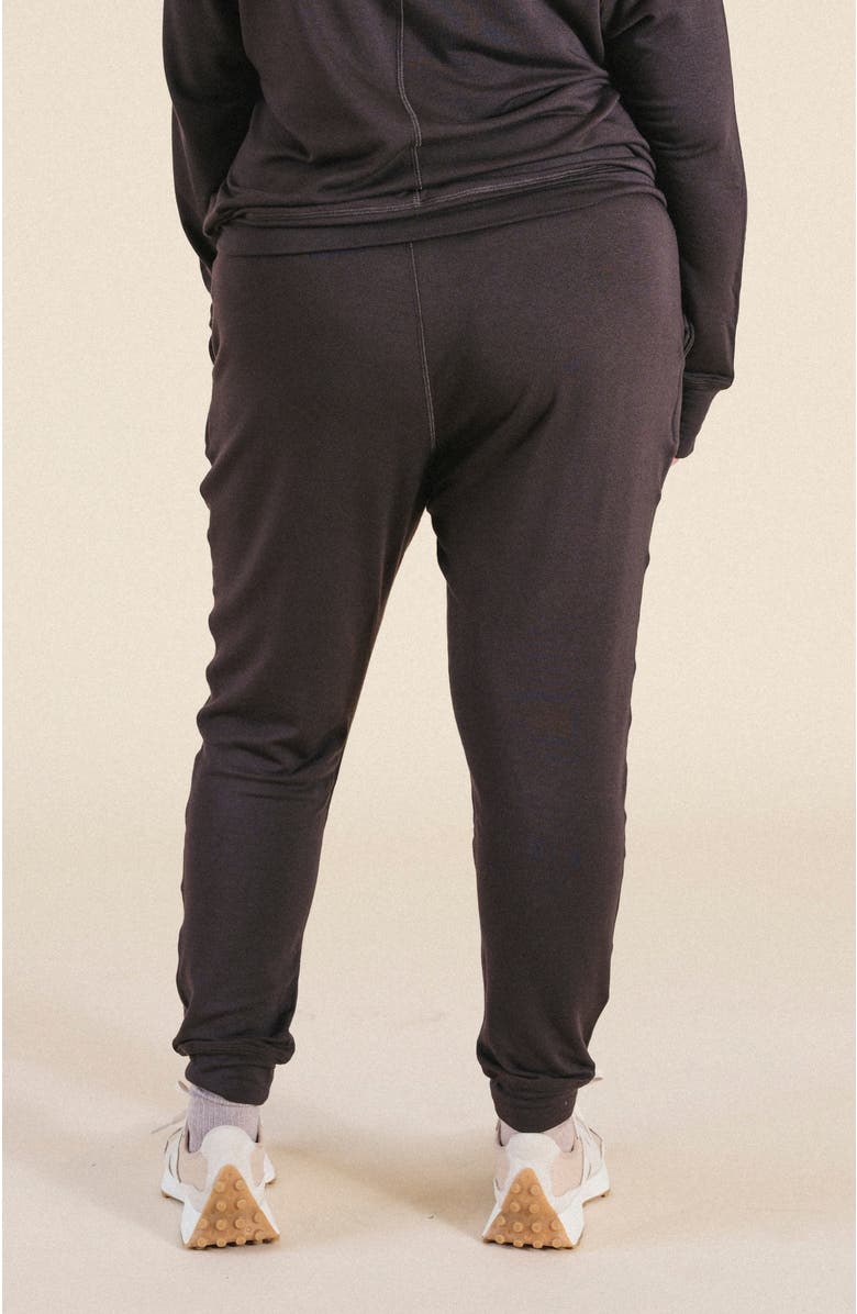 POPLINEN Plus Agnes Modal Jogger Pant, Alternate, color, Dark Chocolate