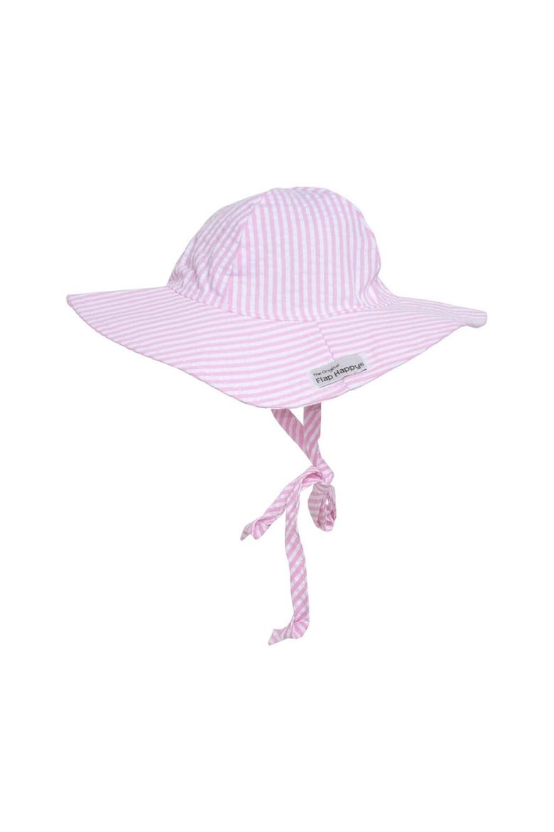 Baby/Toddler UPF 50+ UV Blocking Wide Brim Floppy Sun Hat, Main, color, Pink Stripe Seersucker