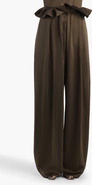 Khaite Kira Pleated Silk Pants
