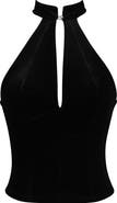 HOUSE OF CB Zia Velvet Halter Top