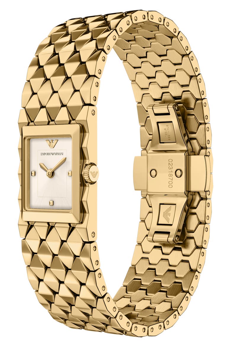 Embedded Case Bracelet Watch, 20mm x 31mm, Alternate, color, GOLD