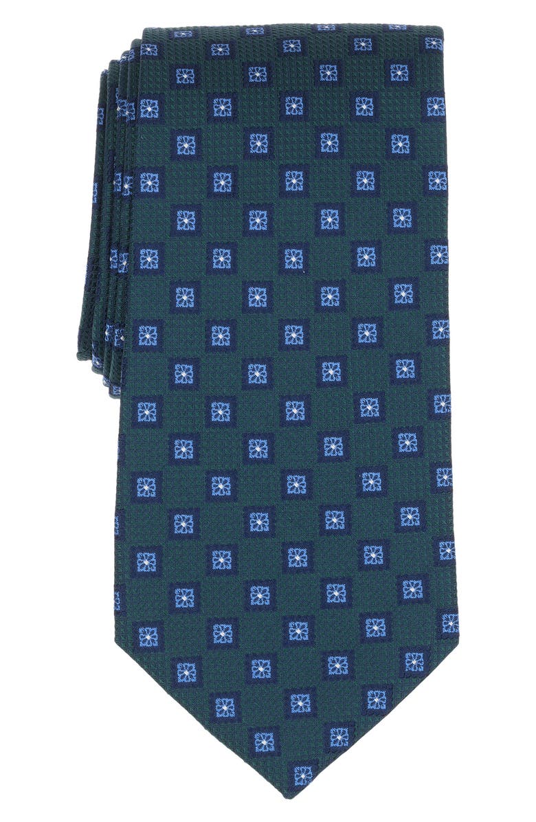 Brooks Brothers Stamp Geo Silk Blend Tie, Main, color, Green