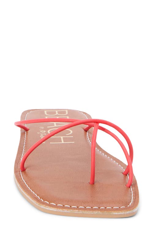 Beach By Matisse Coastline Slide Sandal In Cherry Red