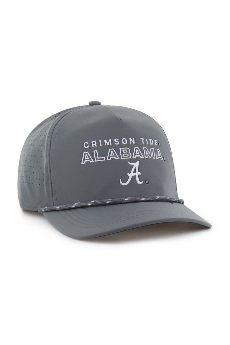 Men's '47  Gray Alabama Crimson Tide Forward Vent Hitch Rope Adjustable Hat, Alternate, color, Gray