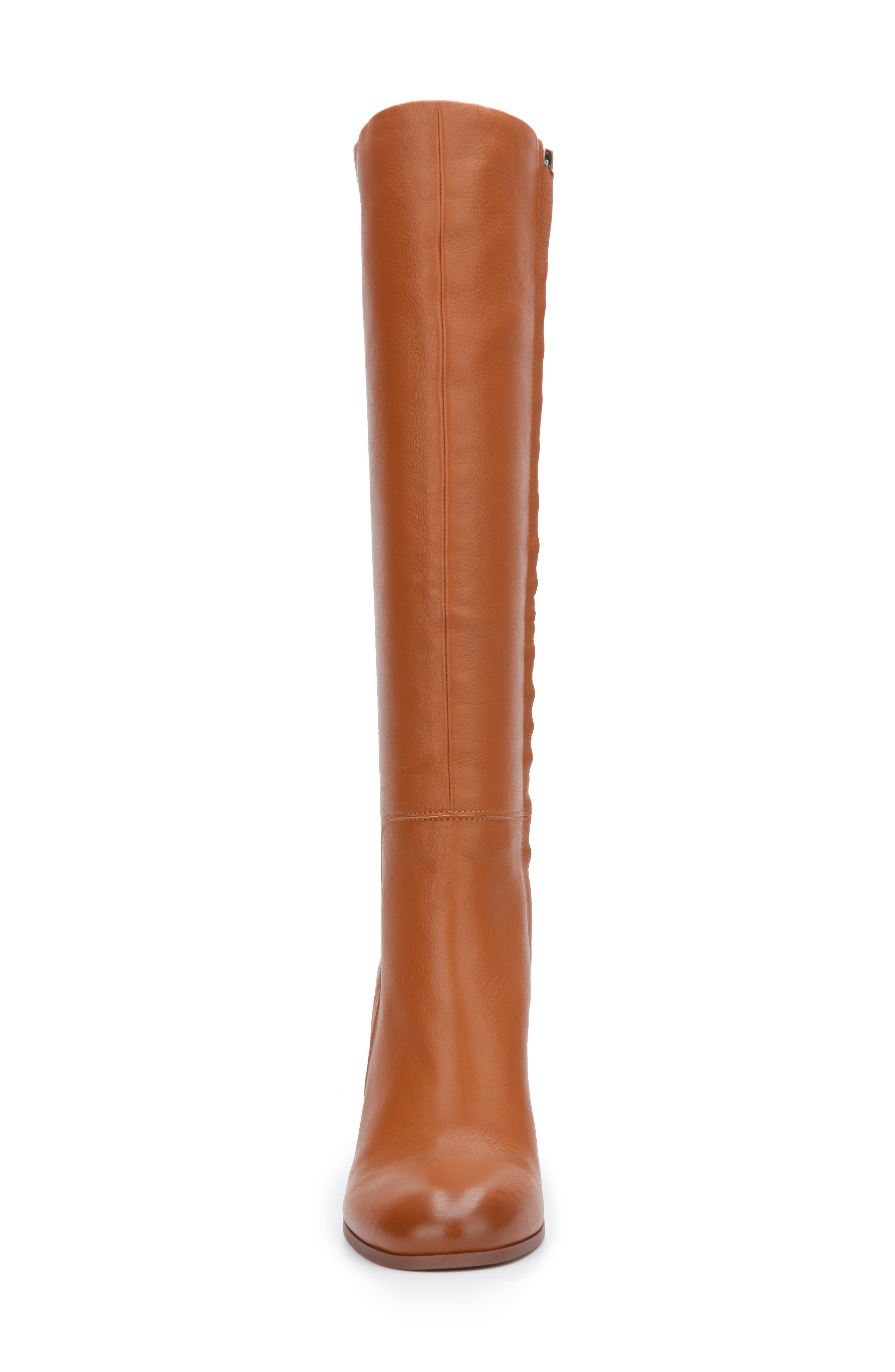 Justin Water Resistant Knee High Boot, Alternate, color, COGNAC LEATHER