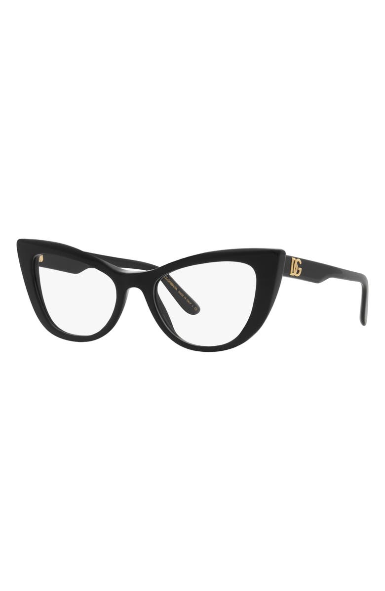 Dolce&Gabbana 54mm Cat Eye Optical Glasses, Alternate, color, 