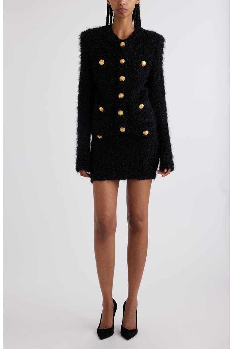 Monogram Maze Tweed Jacket, Alternate, color, 0PA BLACK