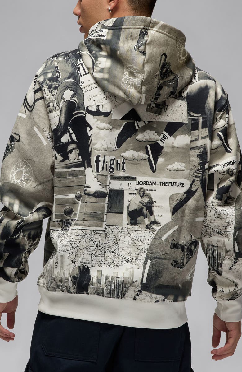 Jordan Print Brooklyn Fleece Hoodie, Alternate, color, 