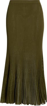 Ulla Johnson Vera Metallic Pleated Midi Skirt