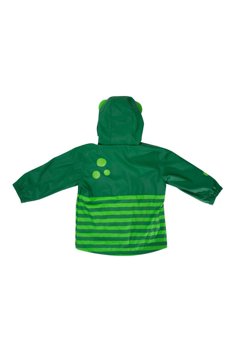 Kids' Fritz Frog Rain Coat, Alternate, color, GREEN