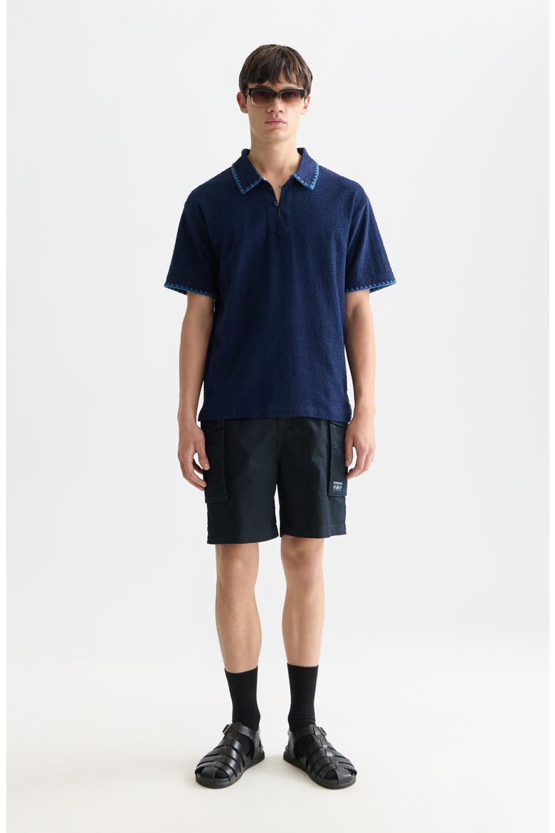 Jacquard Toweling Polo, Alternate, color, PAGEANT BLUE