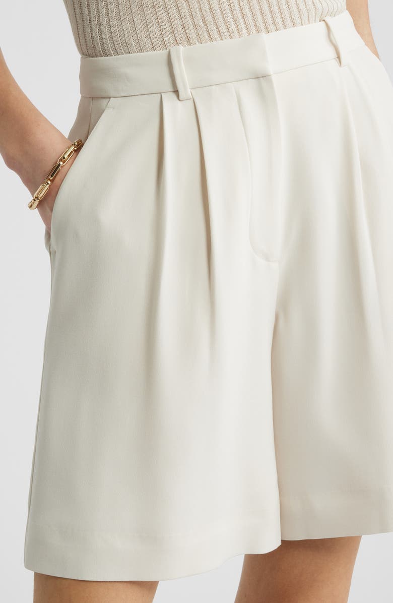 Nordstrom Pleat Front Trousers, Alternate, color, Ivory Birch