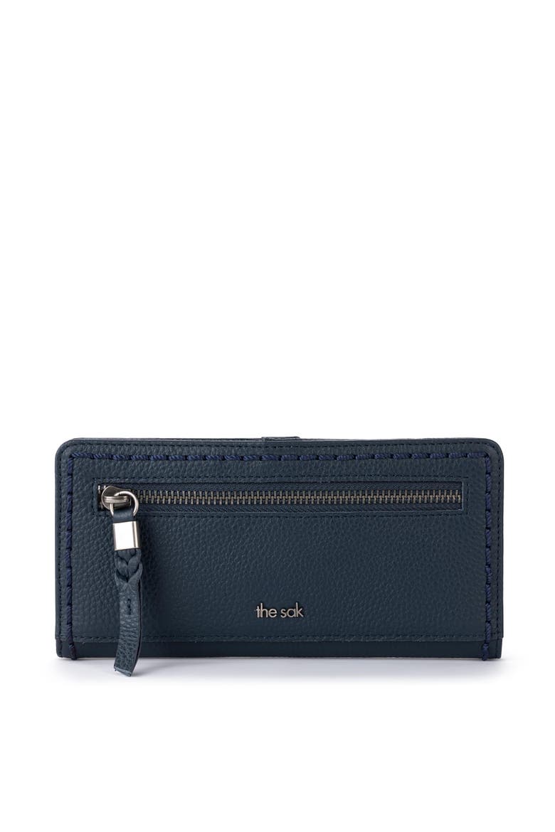 Mira Large Leather Wallet, Alternate, color, Indigo