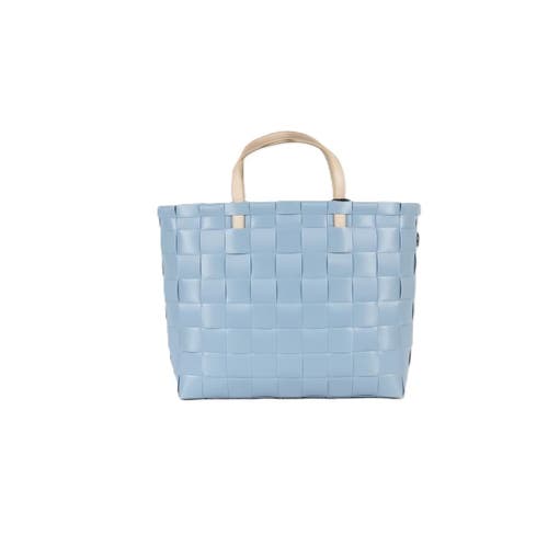 Handed By Petite Recycled Plastic Handbag In Faded Blue