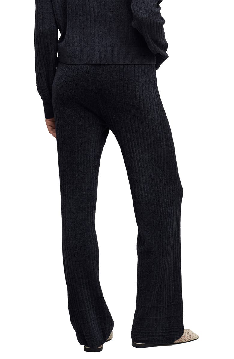 Barefoot Dreams<sup>®</sup> CozyChic<sup>®</sup> Ultra Lite<sup>®</sup> Textured Hem Ribbed Pants, Alternate, color, Black