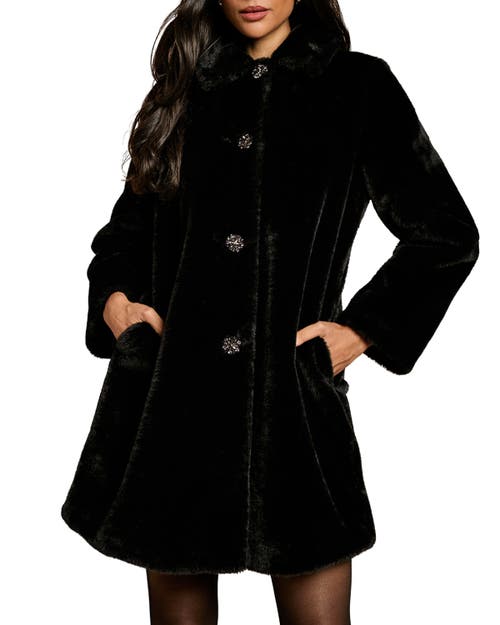 Coast Button Through Occasion Coat In Black