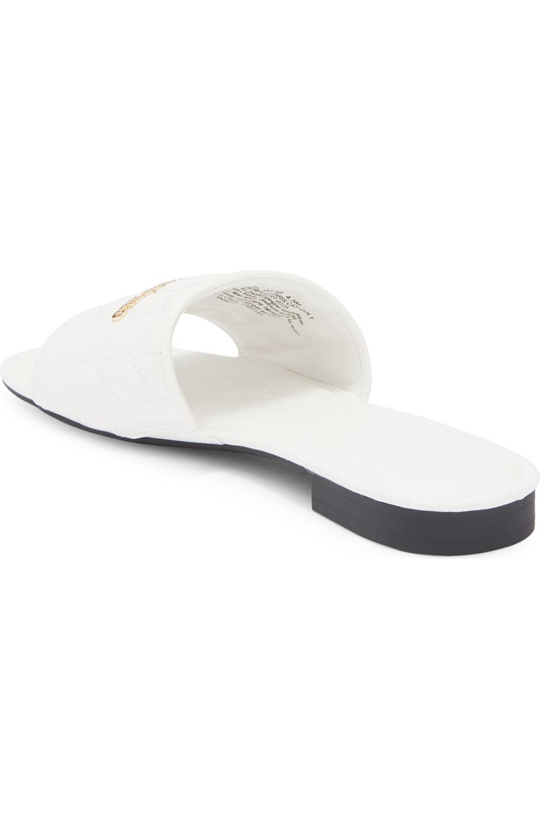 KARL LAGERFELD PARIS Cati Quilted Slide Sandal, Alternate, color, White
