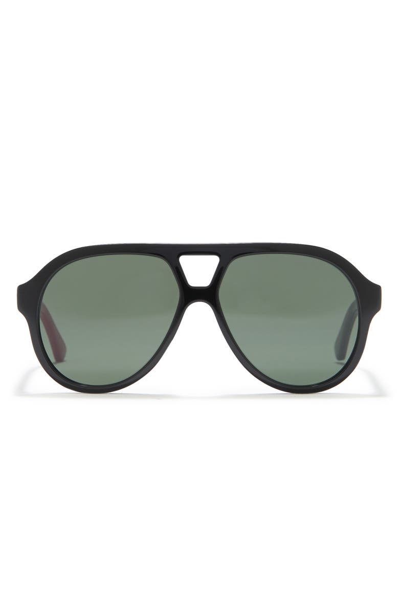 Gucci Core 56mm Aviator Sunglasses, Main, color,