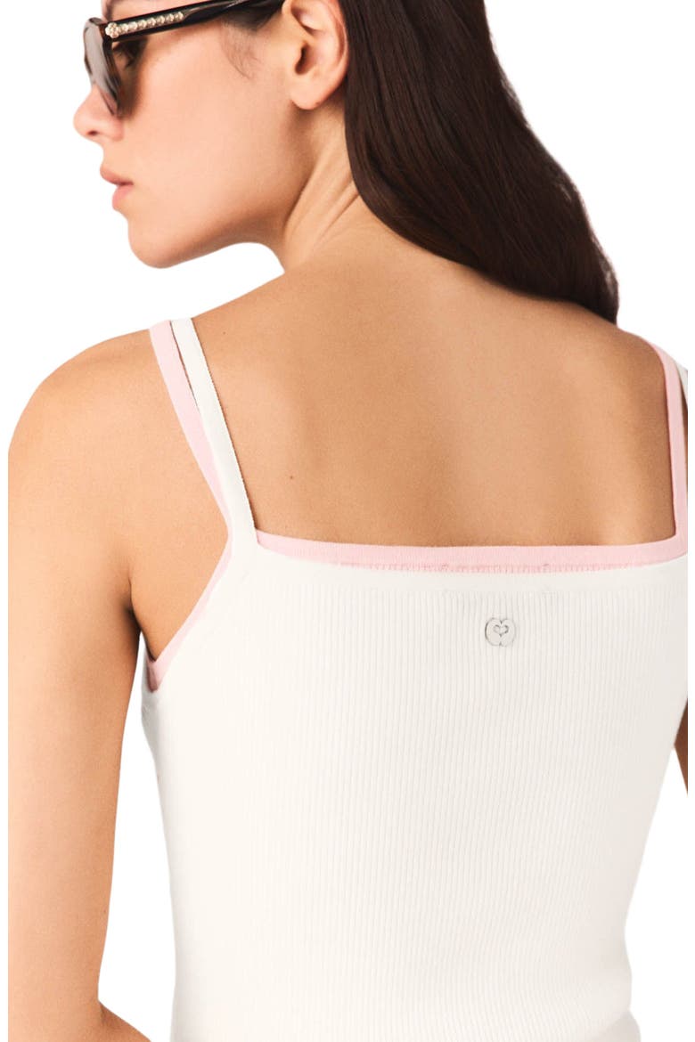 High straight-neck top, Alternate, color, White